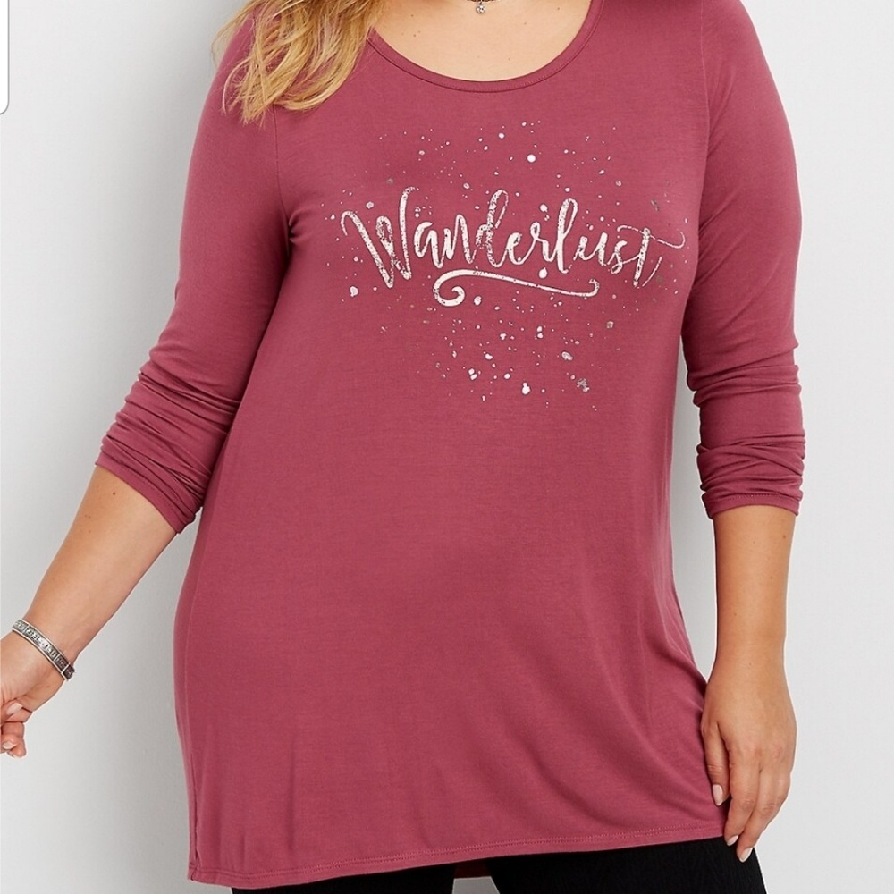 Maurices Plus Size Wanderlust Tunic Tee Size 4